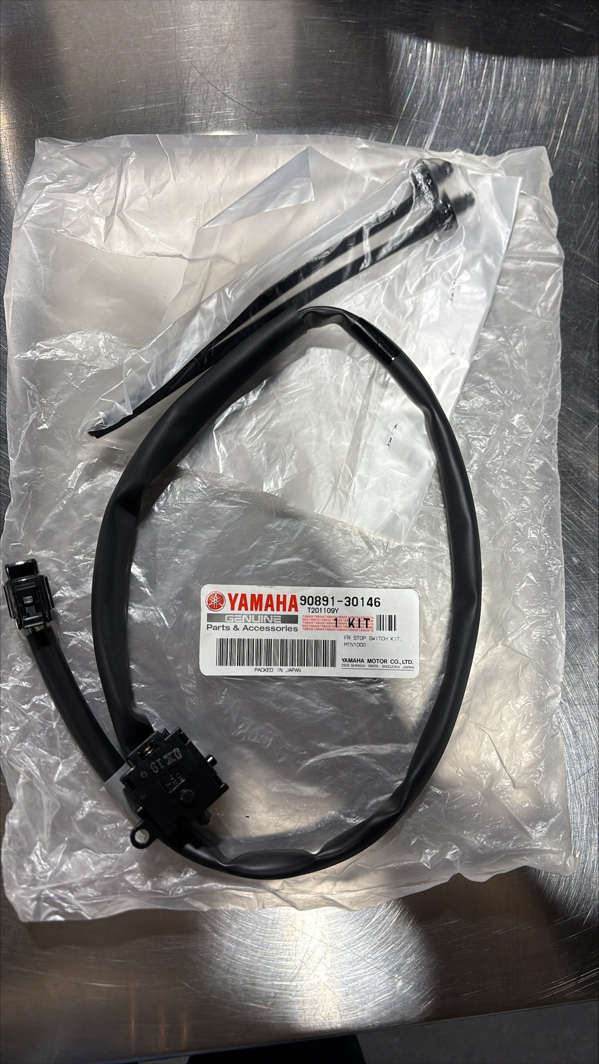 Genuine OEM Yamaha MT-10 Front Brake Stop Switch Kit - 90891-30146-00