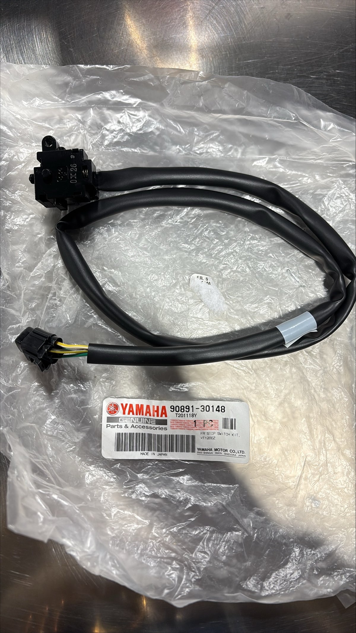 Genuine OEM Yamaha Front Brake Stop Switch Kit - 90891-30148-00