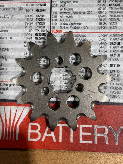 Sunline Countershaft Front Sprocket (14-Tooth / 520 Pitch) — Part #1445-520-14