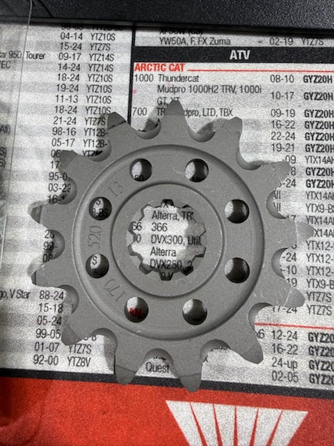 TAG Metals Front Countershaft Sprocket (13-Tooth / 520 Pitch) — Part #170-520-13 (13144-0001) (K1314-40001)