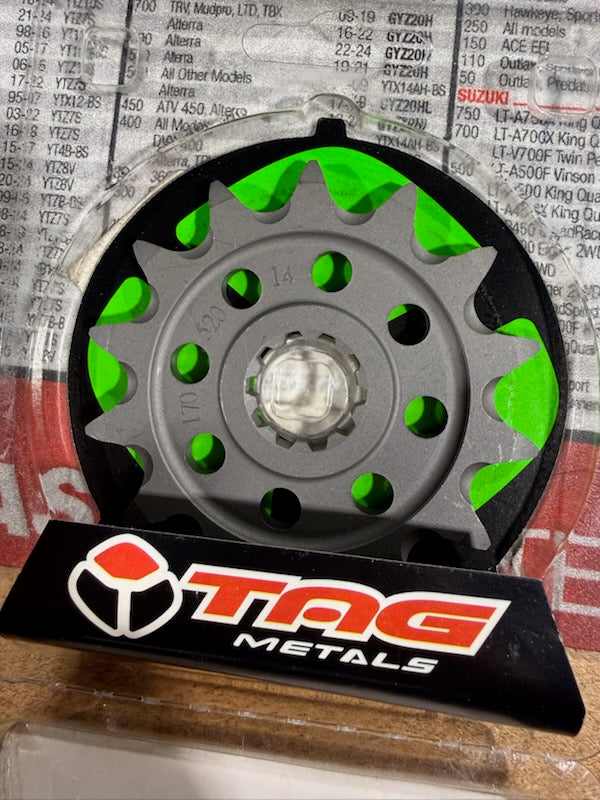 TAG Metals Front Countershaft Sprocket (14-Tooth / 520 Pitch) — Part #170-520-14