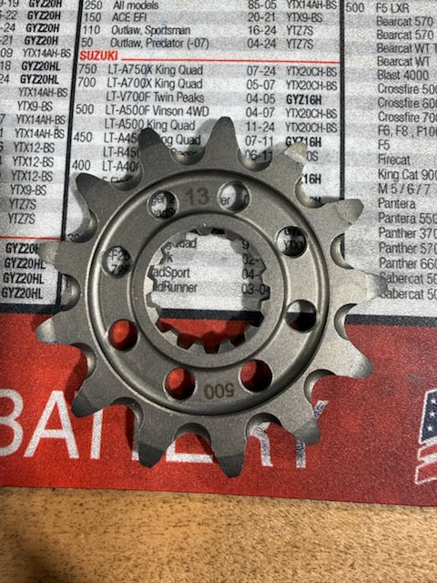 TAG Metals Race Front Countershaft Sprocket (13-Tooth / 520 Pitch) — Part #TCS-540-13 (13144-0063)