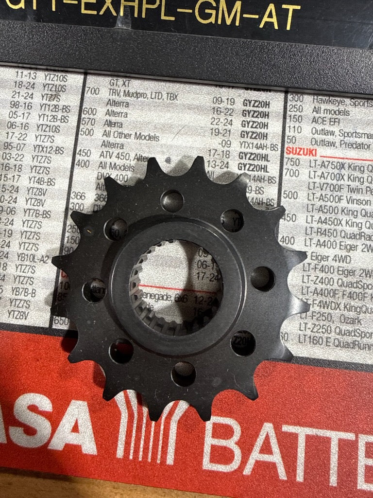 Sunstar Powerdrive Steel Front Countershaft Sprocket (16-Tooth / 428 Pitch) — Part #23516