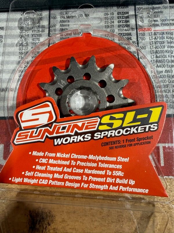 Supersprox / Sunline Heavy Duty Steel Front Countershaft Sprocket (14-Tooth / 420 Pitch) — Part #1900-420-14