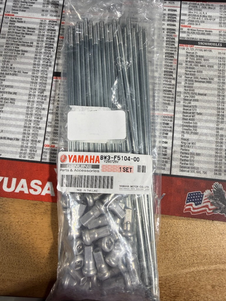 Yamaha OEM Front Wheel Spoke Set – Part # BW3-F5104-00-00