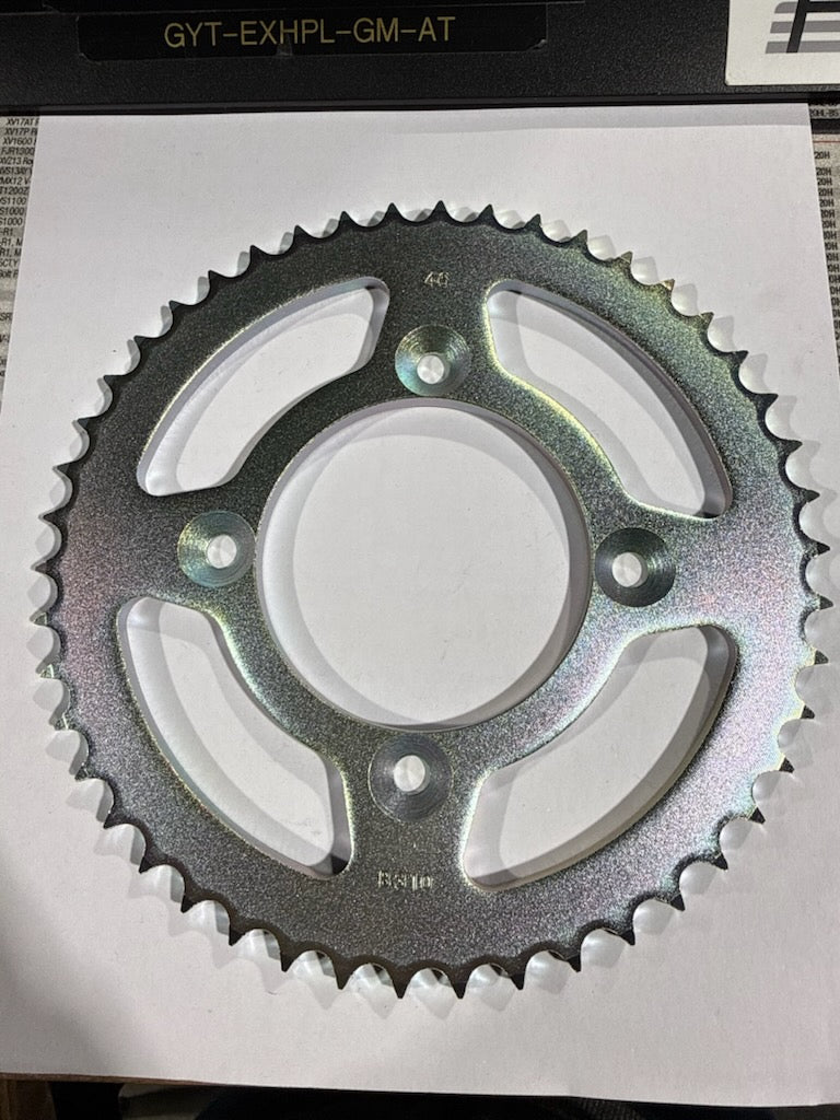 Honda Genuine OEM Steel Rear Driven Chain Sprocket - 46-Tooth (Part Number: 41201-K28-910)
