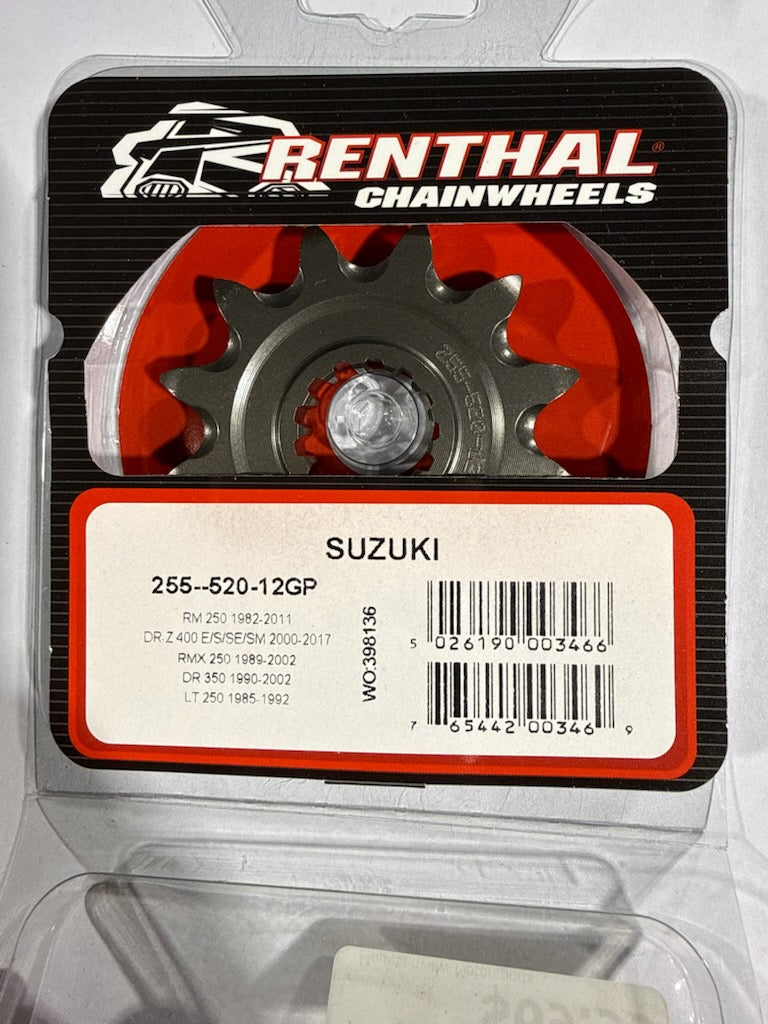 Renthal 520 Grooved Steel Front Countershaft Sprocket - 12-Tooth (Part Number: 255--520-12GP)