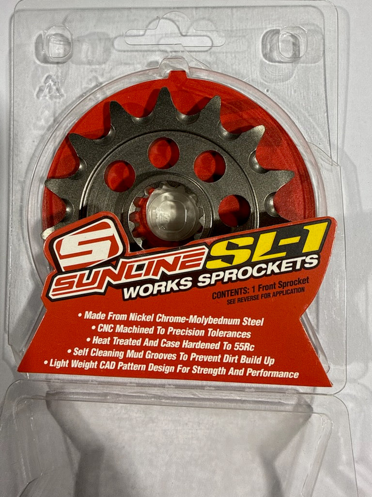Sunline (by JT Sprockets) 520 Steel Front Countershaft Drive Sprocket - 15-Tooth (Part Number: 0432-520-15 / JTF432.15)