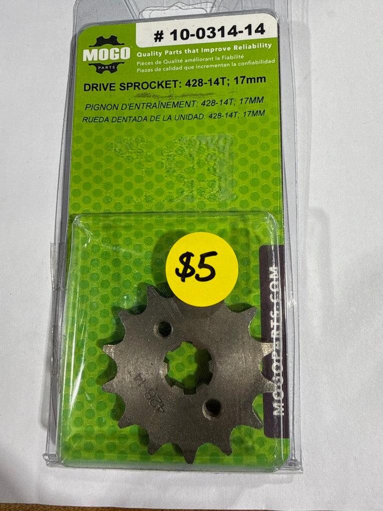 Steel Front Countershaft Drive Sprocket - 14T / 428 Pitch (Part Number: 10-0314-14 / JTF259.14)