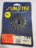 Sunstar Powerdrive Steel Front Countershaft Sprocket - 14T / 428 Pitch (Part Number: 23314)