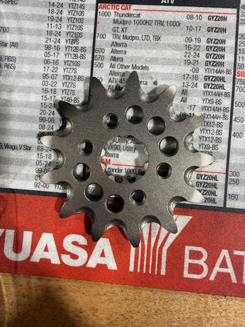 Sunline Countershaft Front Sprocket (13-Tooth / 520 Pitch) — Part #0430-520-13 (13144-0064) (27511-49H00)