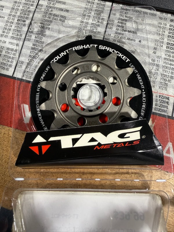 TAG Metals Race Front Countershaft Sprocket (13-Tooth / 520 Pitch) — Part #TCS-540-13 (13144-0063)