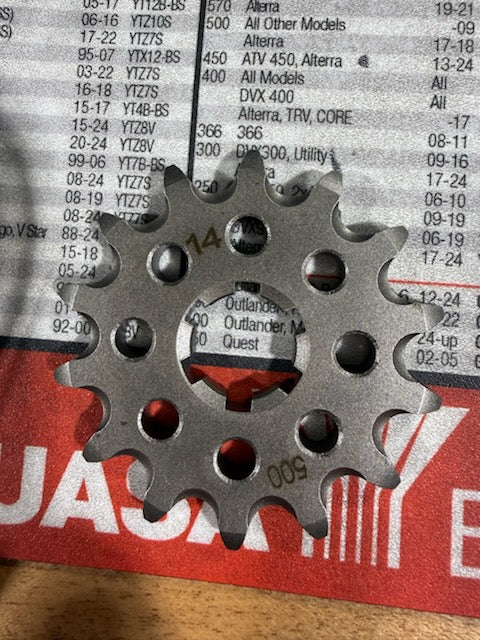 TAG Metals Race Front Countershaft Sprocket (14-Tooth / 520 Pitch) — Part #TCS-536-14 (13144-0042)
