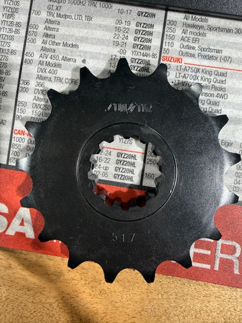 Sunstar Powerdrive Steel Front Countershaft Sprocket (17-Tooth / 530 Pitch) — Part #51717