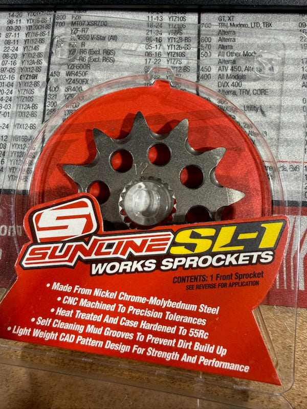 Sunline SL-1 Steel Front Countershaft Sprocket (12-Tooth / 520 Pitch) — Part #0326-520-12