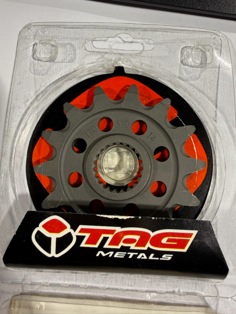 Tag Metals Race Steel Front Countershaft Drive Sprocket - 14-Tooth (Part Number: 214-12052014 / 214-520-14)