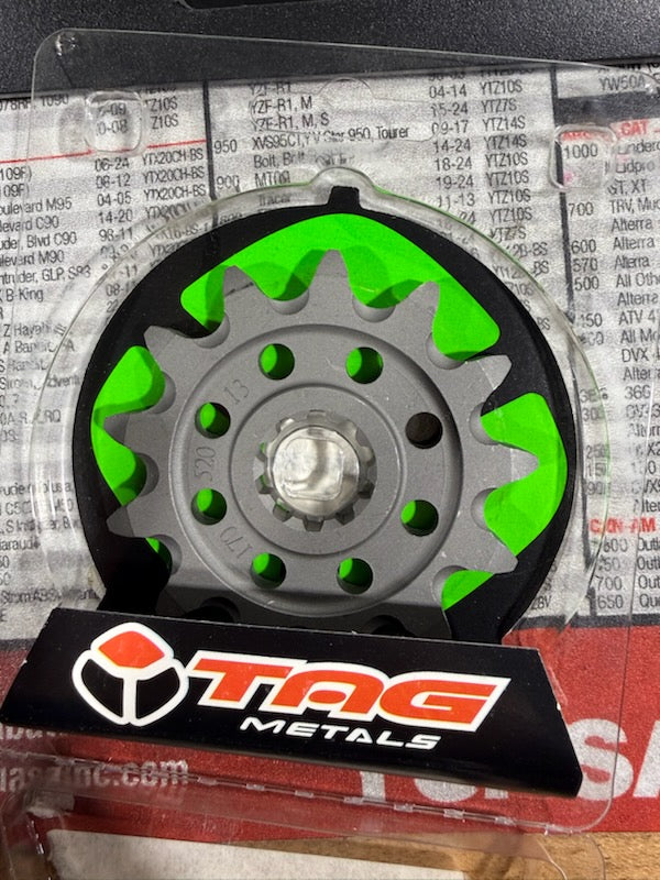 TAG Metals Front Countershaft Sprocket (13-Tooth / 520 Pitch) — Part #170-520-13 (13144-0001) (K1314-40001)