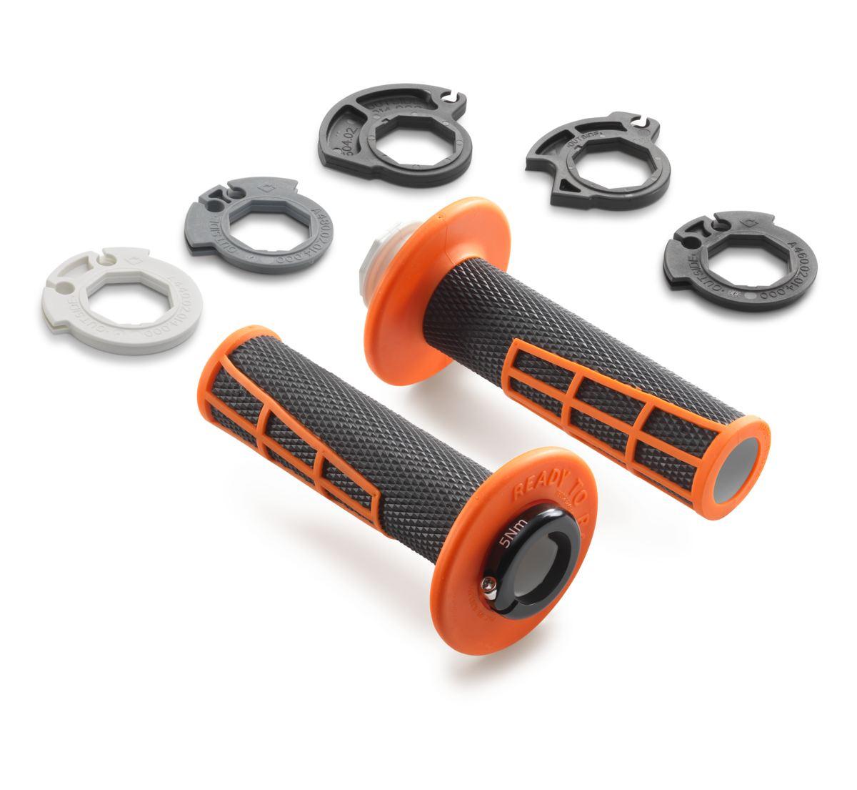 KTM PowerParts Lock-On Grip Set – Orange Open End – A46002921500EB