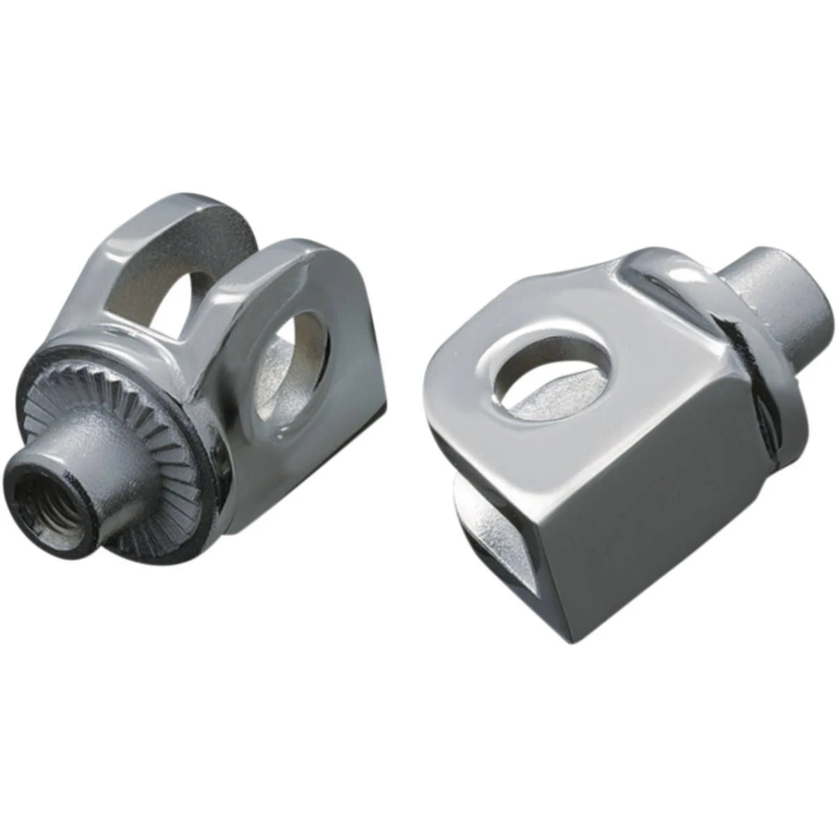 Genuine Kuryakyn Front Splined Footpeg Adapter Mounts (Chrome) - 8813  KUR8813