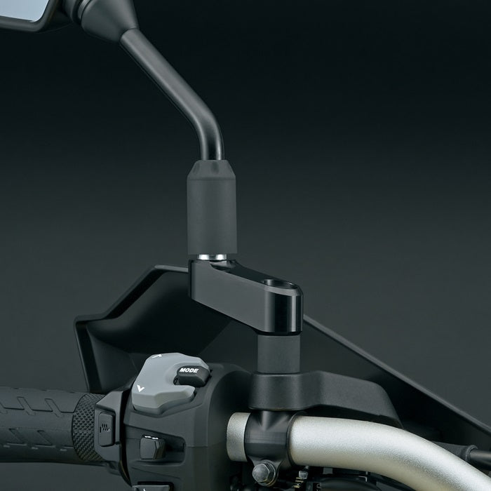 Suzuki genuine mirror extension part 56700-25820 installed on handlebar