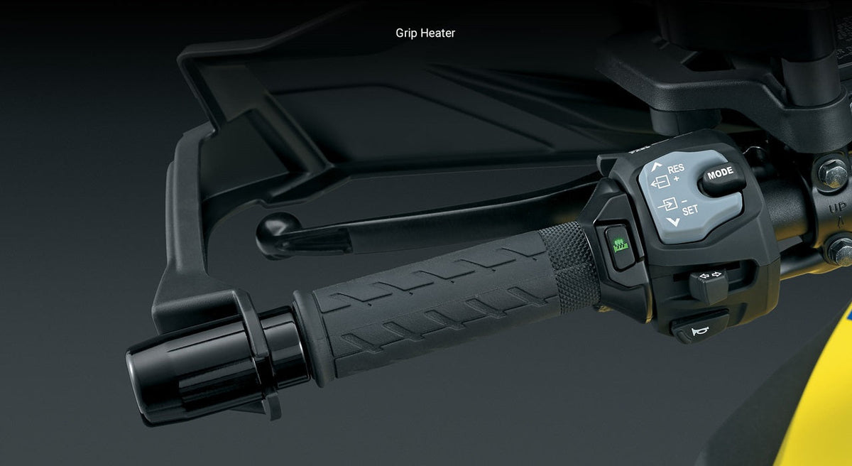 Genuine Suzuki 57100-06830 heated grip installed on V-STROM 1050DE