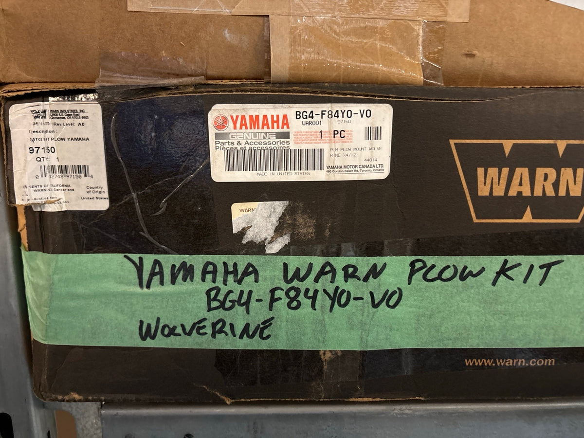 Genuine Yamaha Wolverine WARN plow mount kit BG4-F84Y0-V0-00 in original labeled packaging